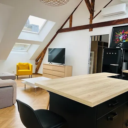 Elegant T4 Centre Reims/parking Prive Apartment *