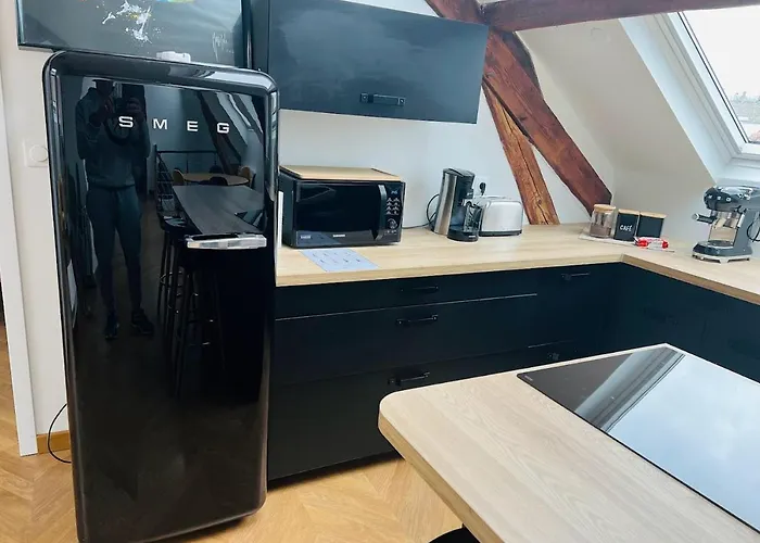 Elegant T4 Centre Reims/parking Prive