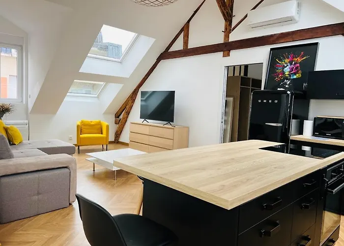 Elegant T4 Centre Reims/parking Prive Appartement *