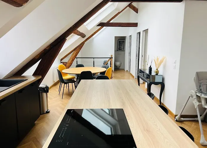 Appartement Elegant T4 Centre Reims/parking Prive